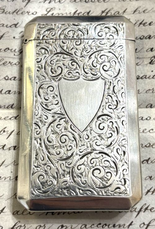 Victorian Silver Card Case