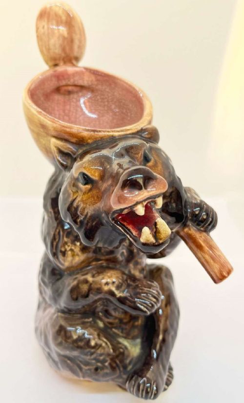 Victorian Holdcroft Majolica Bear Jug