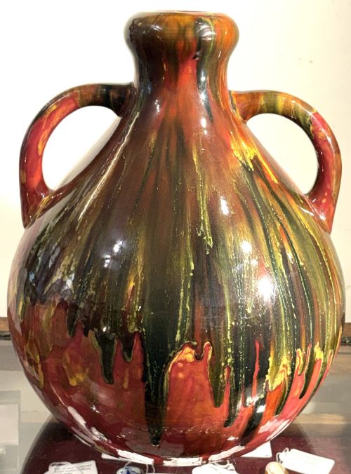Large Burmantofts Twin Handled Vase