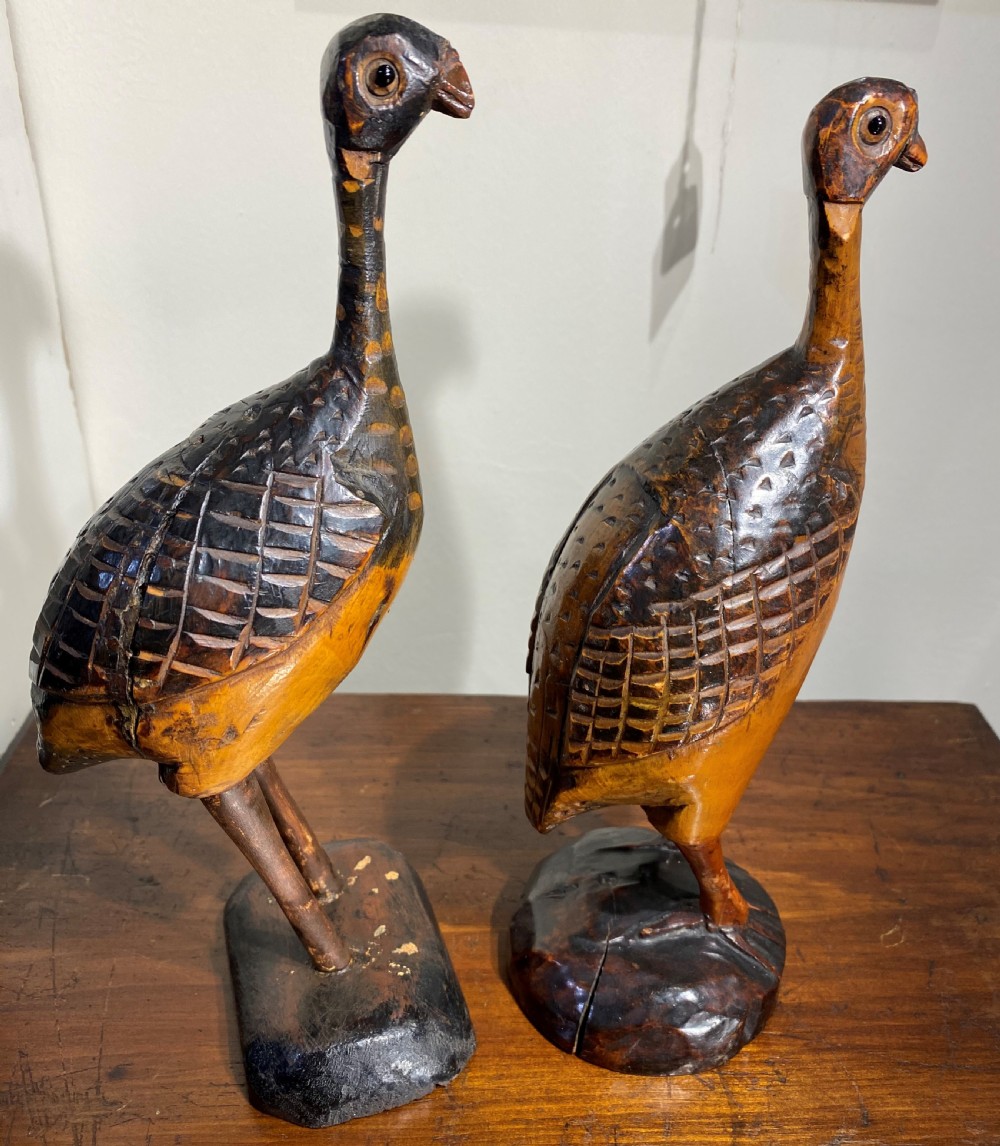 Pair Of Folk Art Game Birds View II