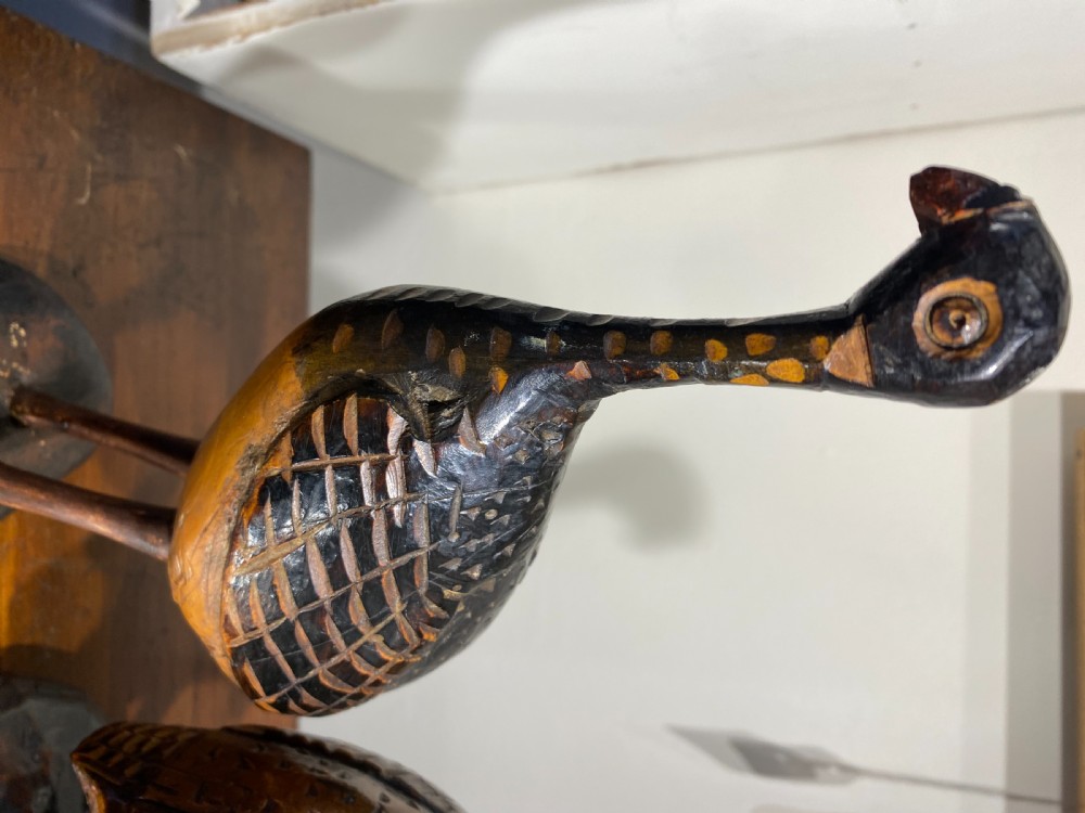 Pair Of Folk Art Game Birds View III