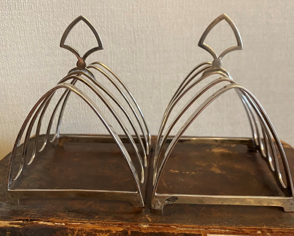 Pair Of Solid Silver Toast Racks View IV