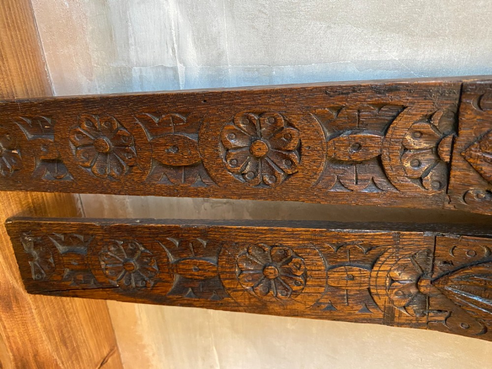 17th Century Carved Oak Terminals View IV