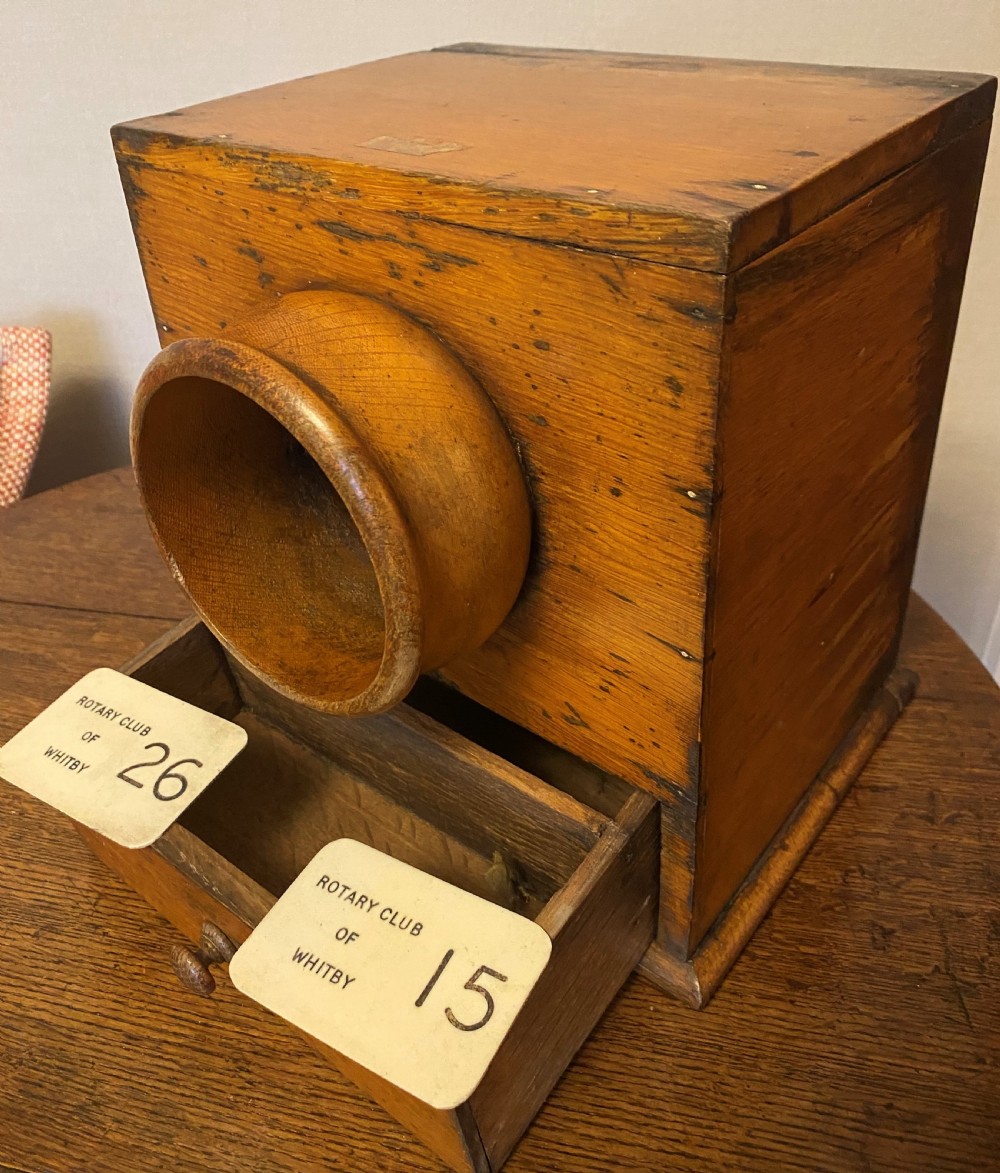 19th Century Oak Ballot Box View V