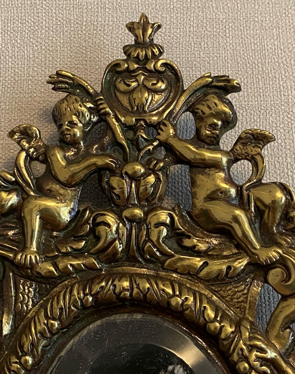 Substantial 19thC Gilded Brass Girondelle Mirror View IV