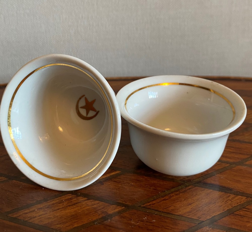 Rare WW1 Ottoman Empire Turkish Army Officer's Tea Cups