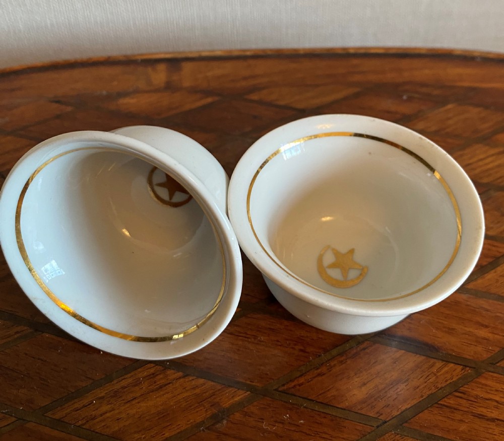 Rare WW1 Ottoman Empire Turkish Army Officer's Tea Cups View III