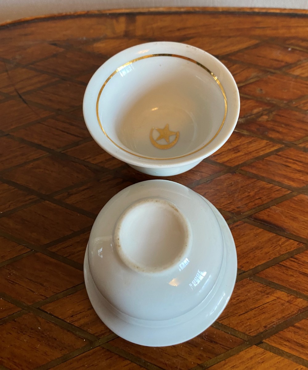 Rare WW1 Ottoman Empire Turkish Army Officer's Tea Cups View V
