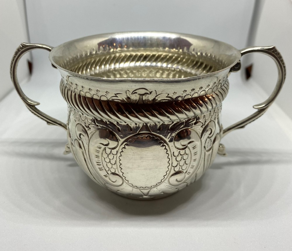 Victorian Solid Silver Porringer View III