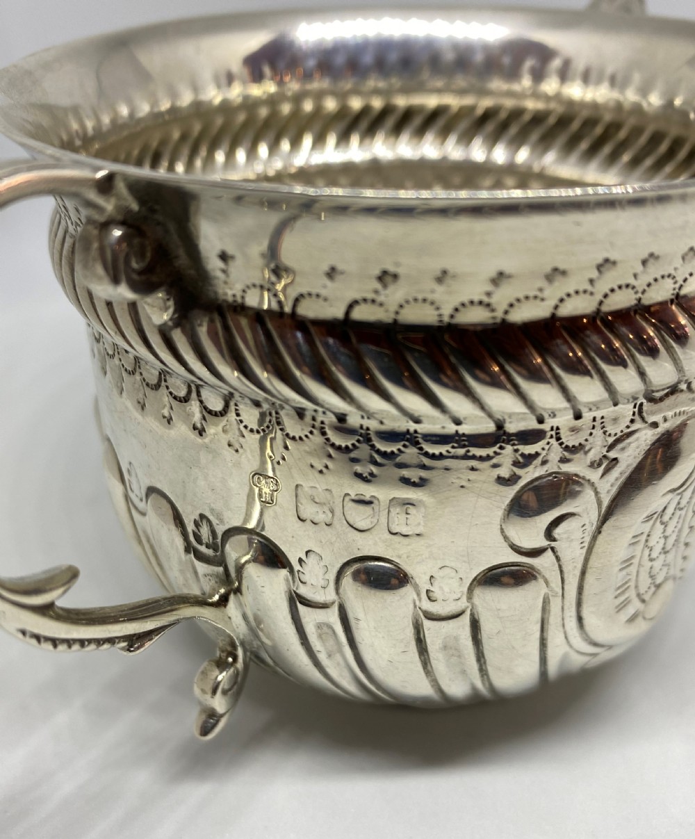 Victorian Solid Silver Porringer View IV