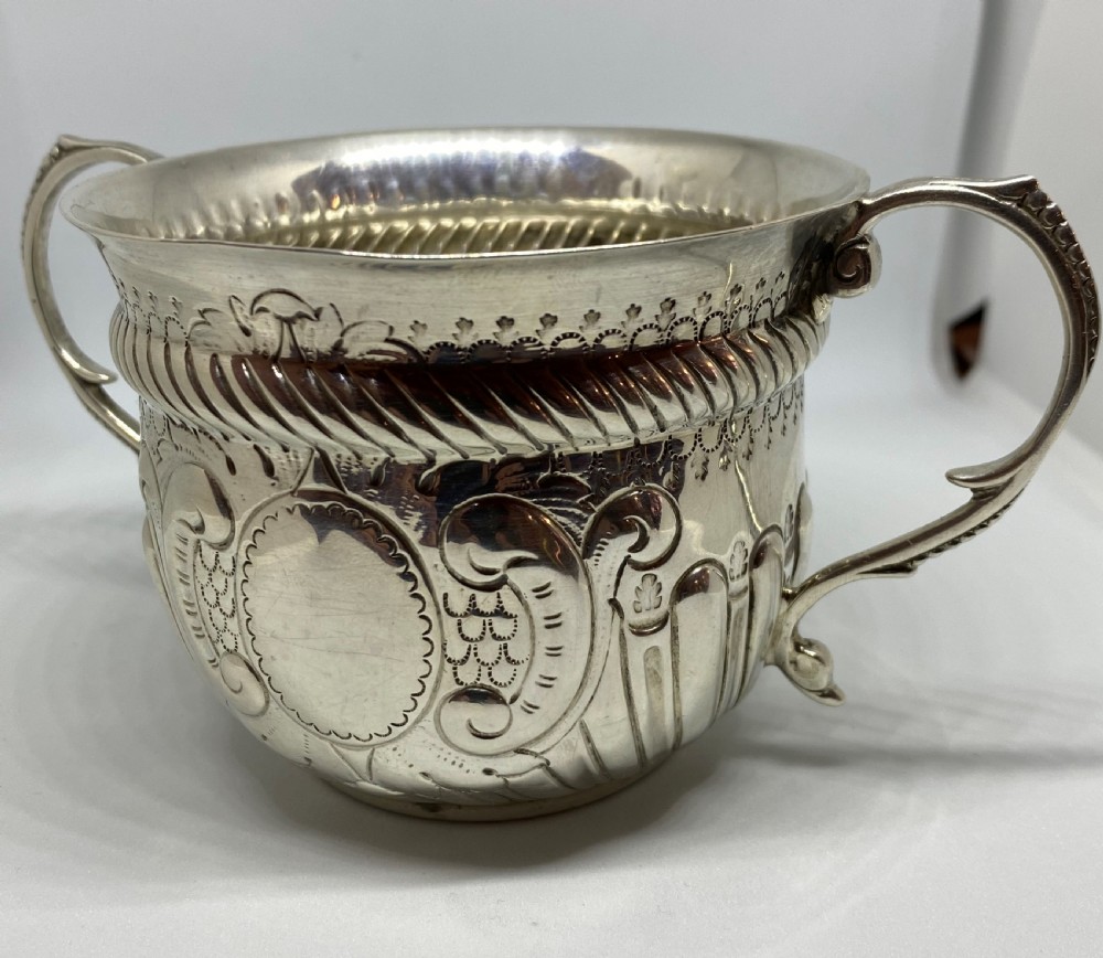 Victorian Solid Silver Porringer View VI