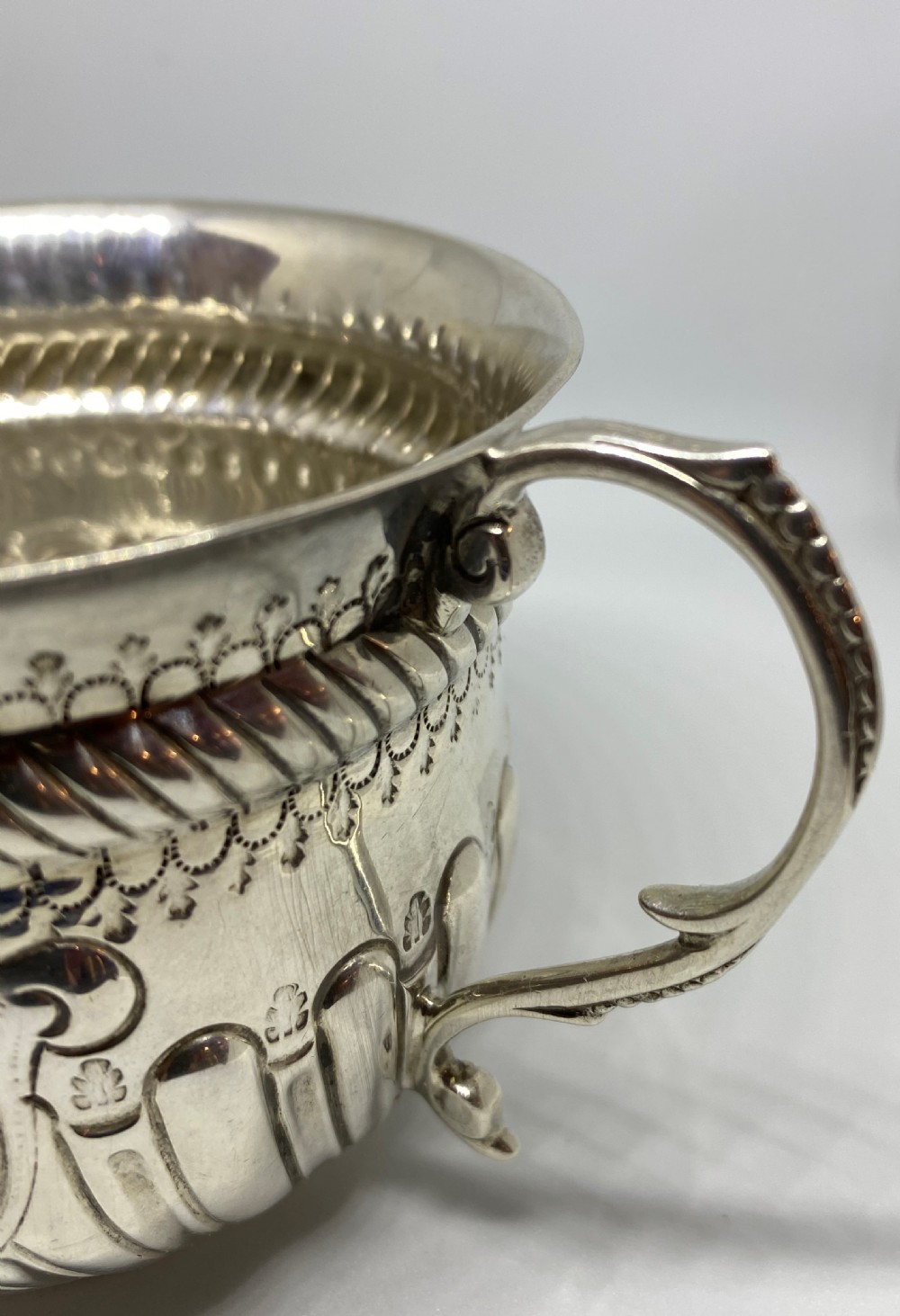 Victorian Solid Silver Porringer View VII