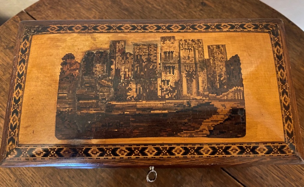 Fine Tunbridge Ware Tea Caddy View II