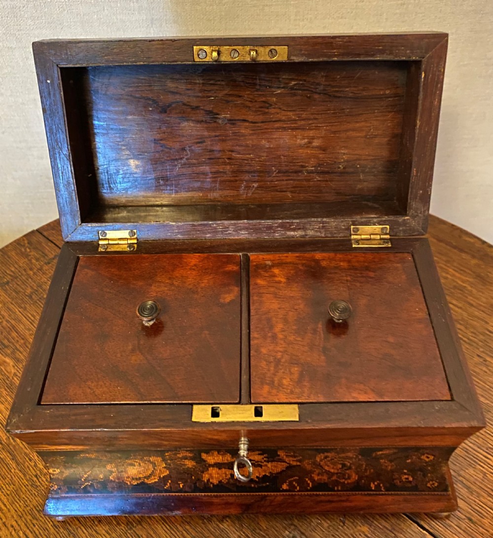 Fine Tunbridge Ware Tea Caddy View III