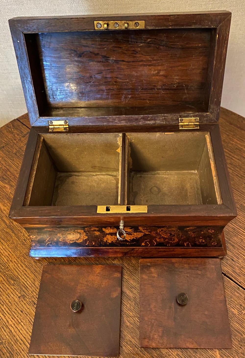 Fine Tunbridge Ware Tea Caddy View IV