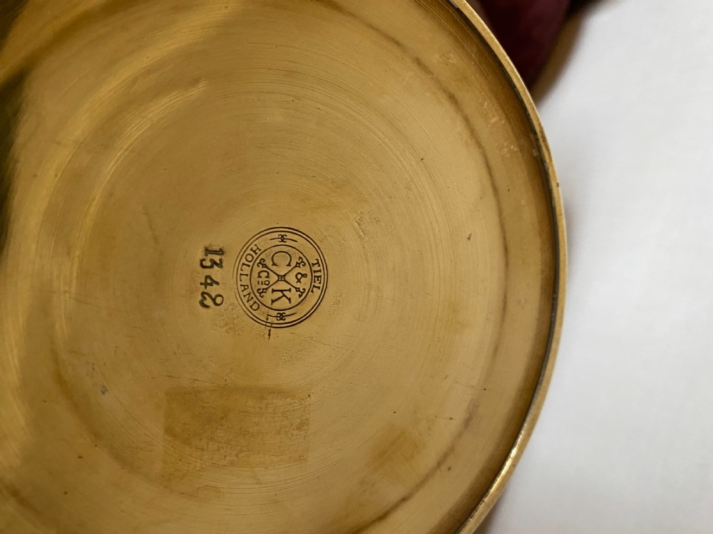 Jugendstil Brass & Cut Glass Tazza by C Kurz & Co.  View V