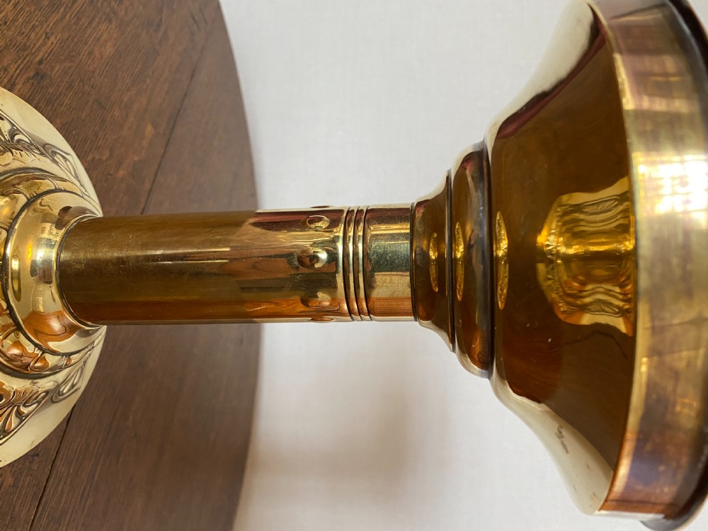 Jugendstil Brass & Cut Glass Tazza by C Kurz & Co.  View VI
