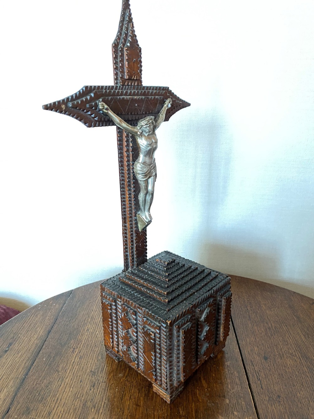 19th Century Trench Art Crucifix View II