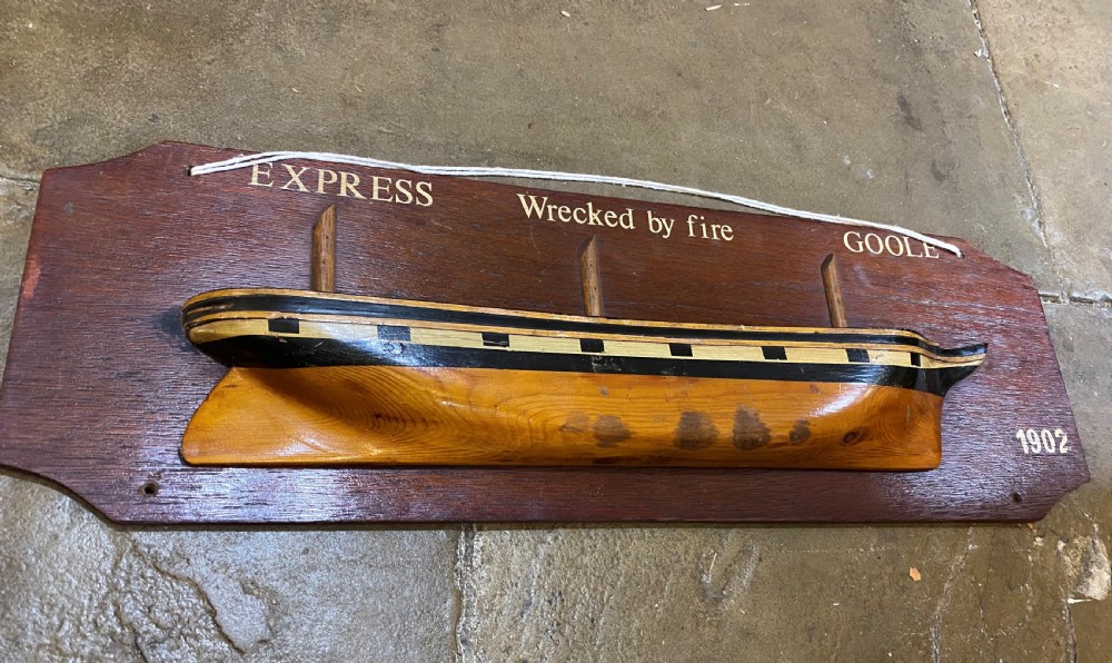 Antique Wooden Half Boat Hull View II
