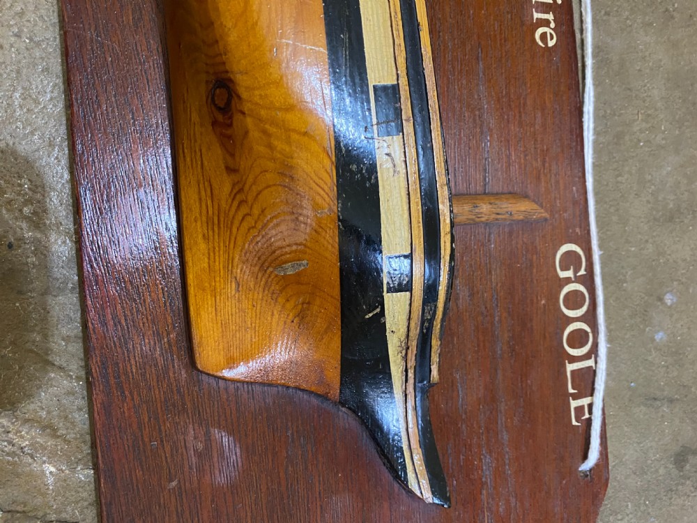 Antique Wooden Half Boat Hull View III