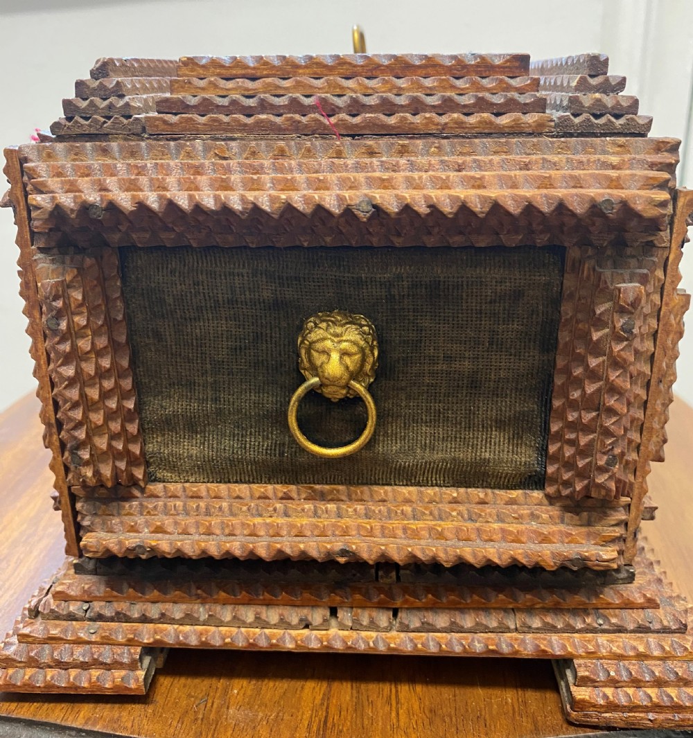 Tramp Art Casket With Gilt Decoration View VI