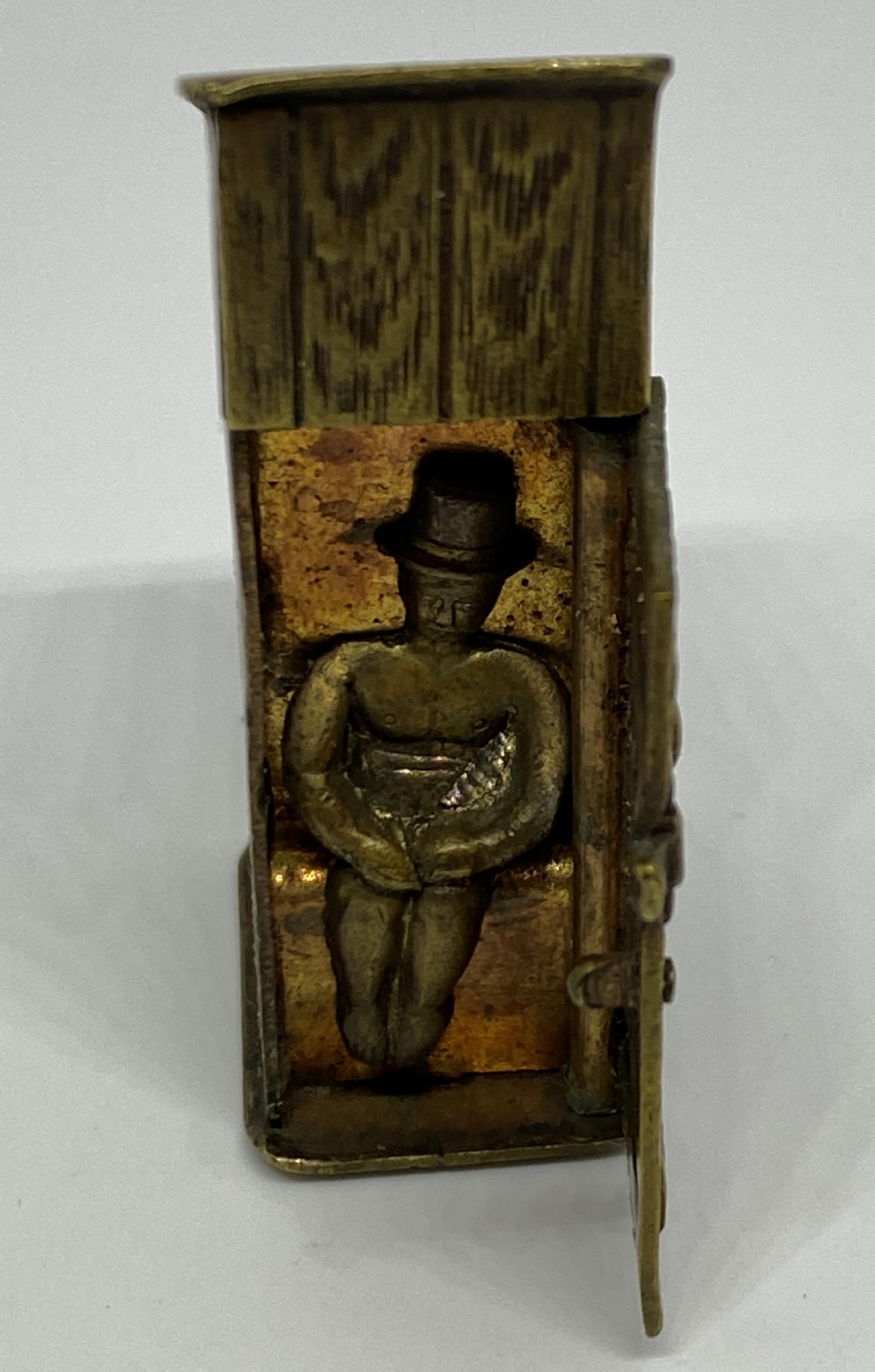 Victorian Novelty Brass Vesta Case