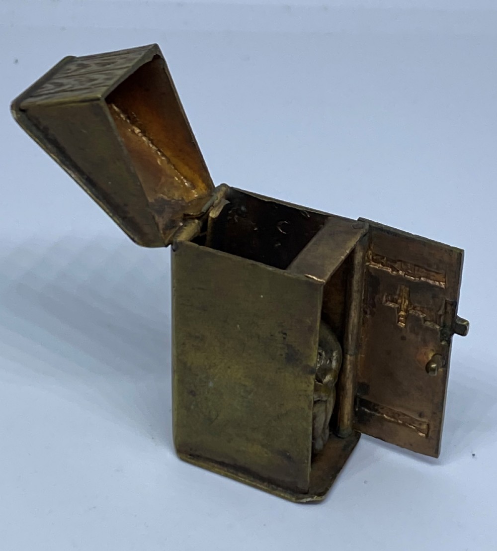 Victorian Novelty Brass Vesta Case View III