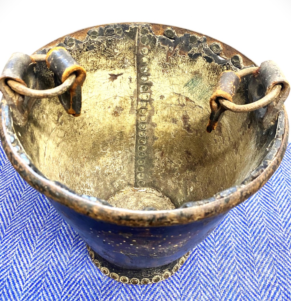 Rare & Charming Pair Of Somerset House Leather Buckets View VI