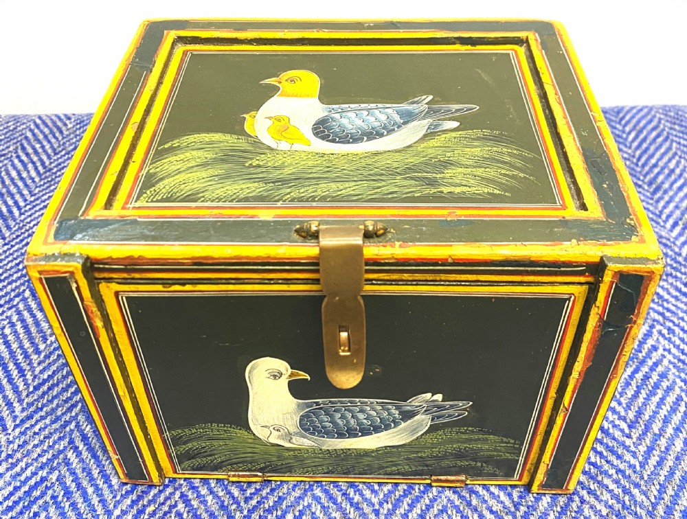 Early 20thC Indian Hand Painted Table Cabinet