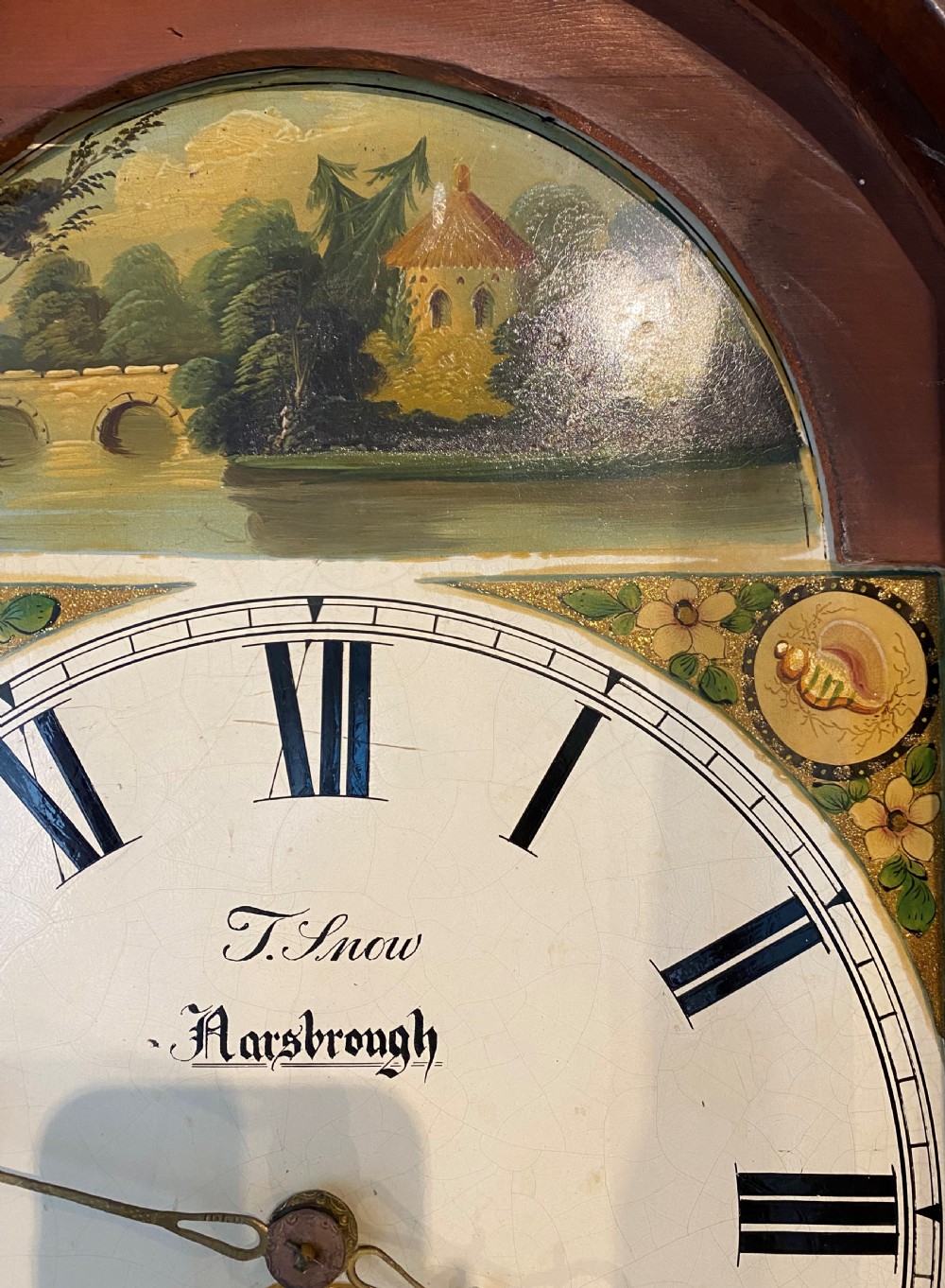 Provincial Victorian 30hr Longcase Clock Thomas Snow Knaresborough View VII