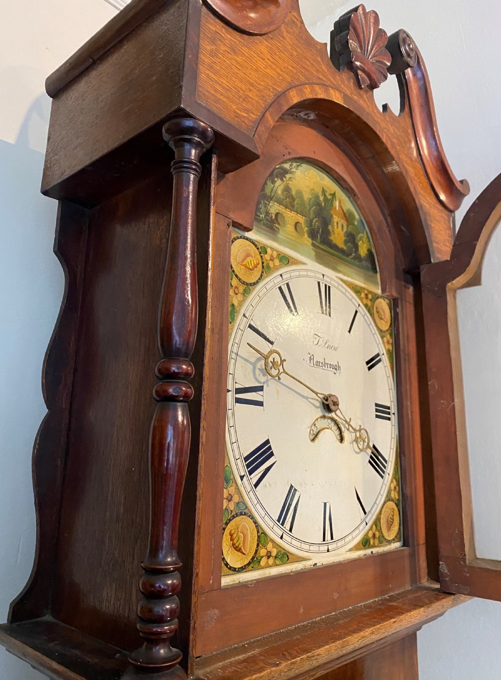 Provincial Victorian 30hr Longcase Clock Thomas Snow Knaresborough View XI
