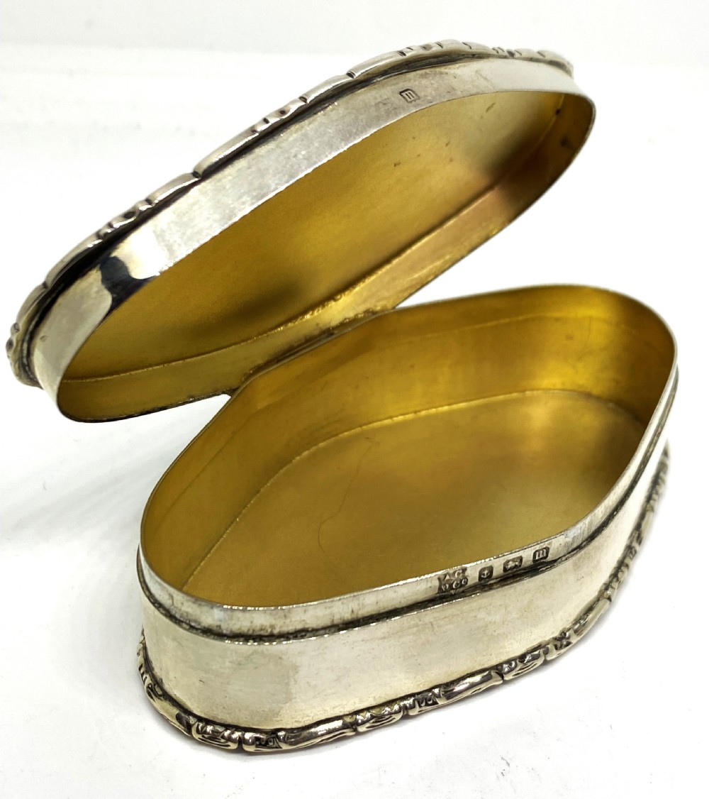 Solid Silver Table Snuff Box