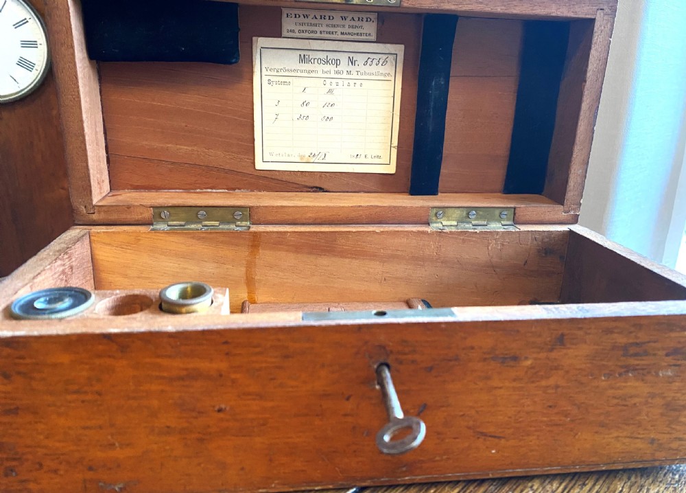 Antique Leitz Microscope In Original Fitted Box View II