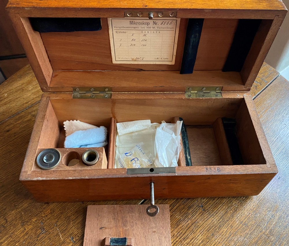 Antique Leitz Microscope In Original Fitted Box View IV