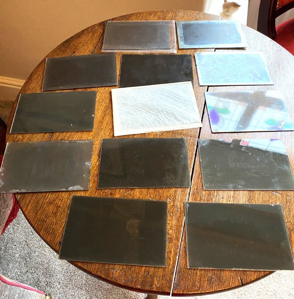 Collection Of Antique Glass Photograph Negative Plates View II