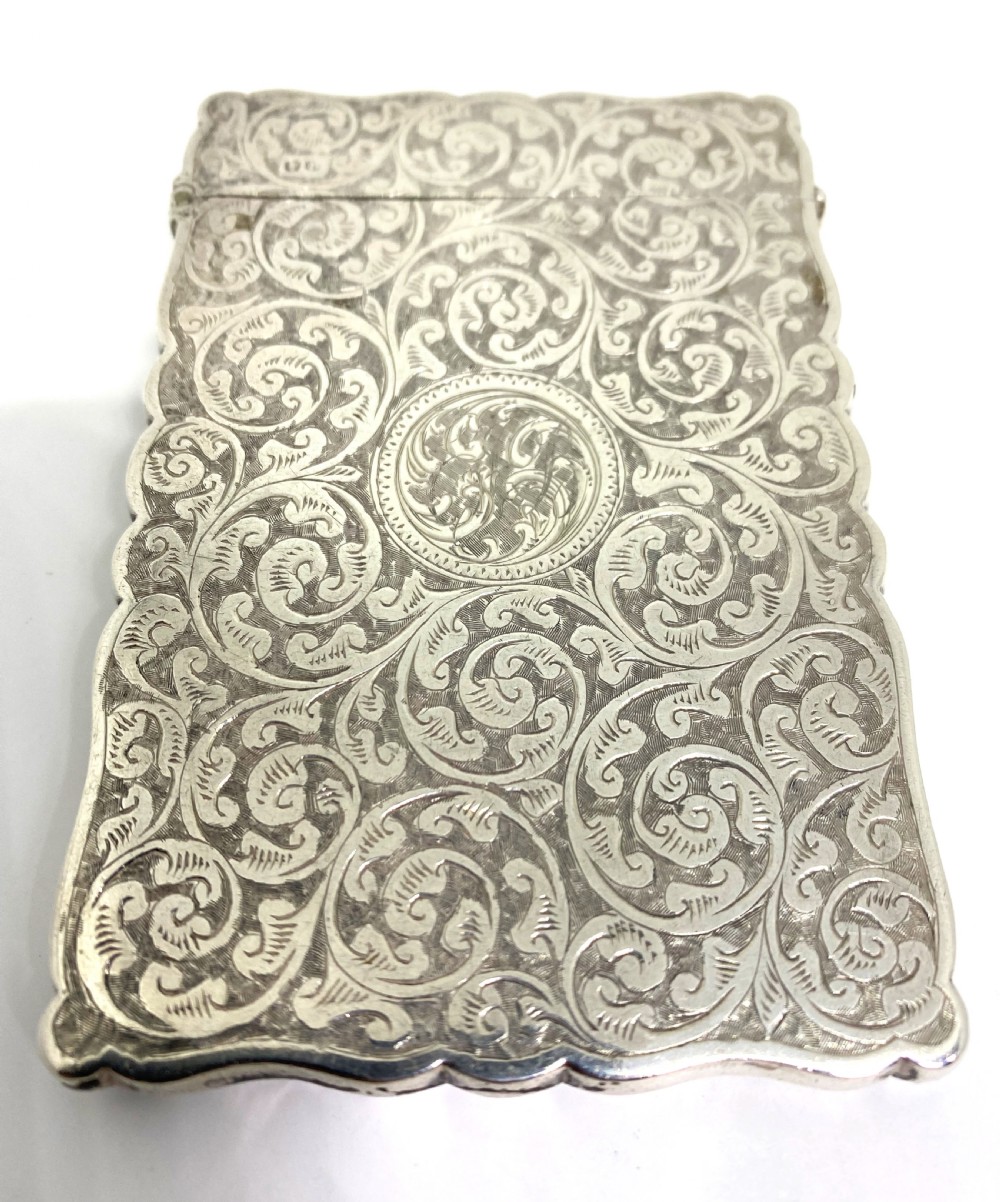 Fine Antique Chester Silver Card Case
