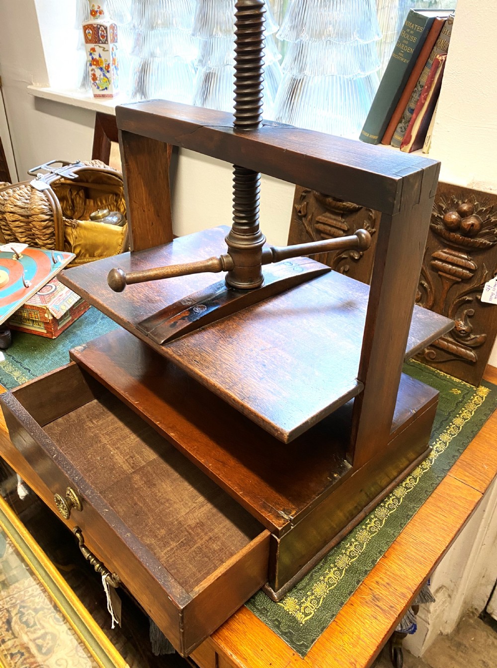 Desk Top Wooden Book Press View III