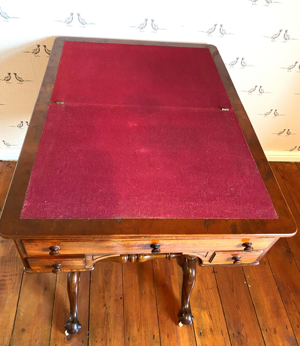 Swivel Top Card Table With Drawers View VI