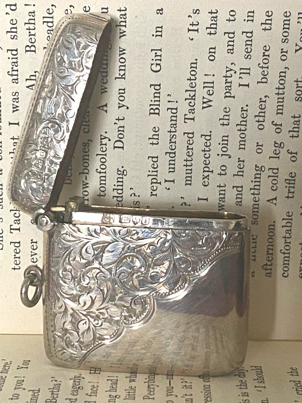 Antique Chester Silver Vesta Case View III