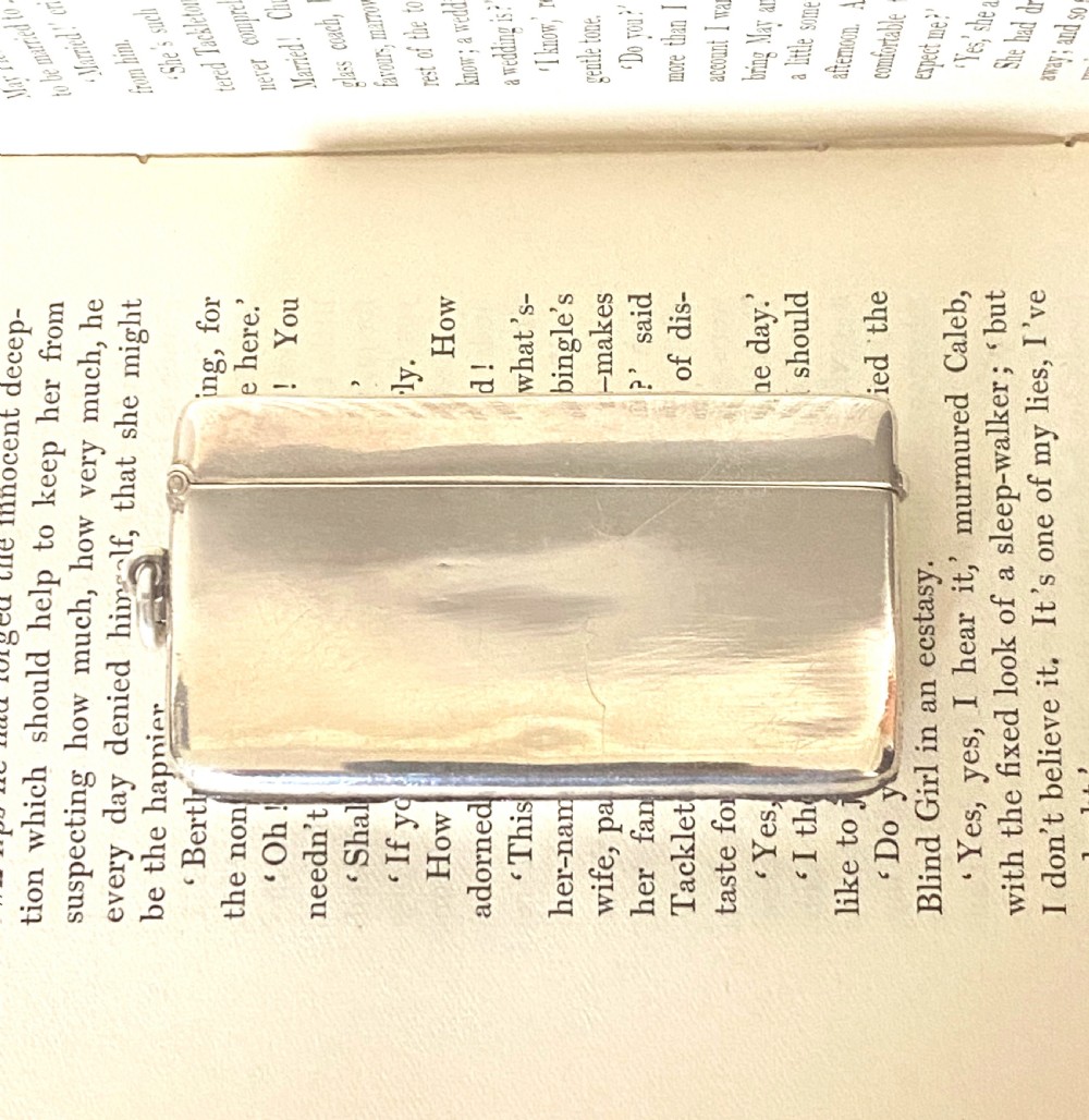 Large Oblong Solid Silver Vesta Case View III