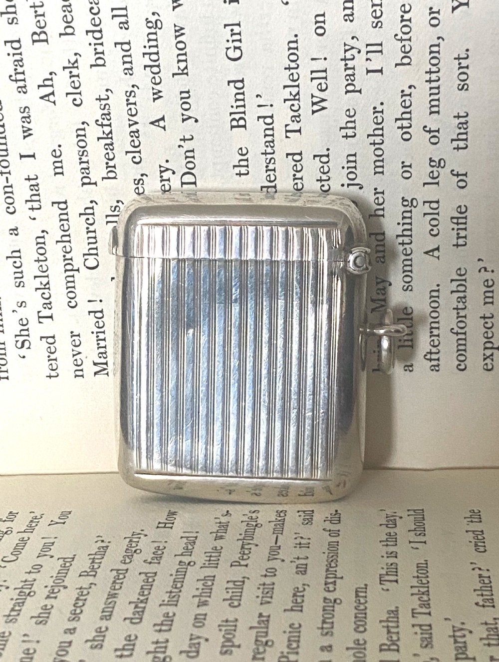 Antique Chester Silver Vesta Case 1899 View II