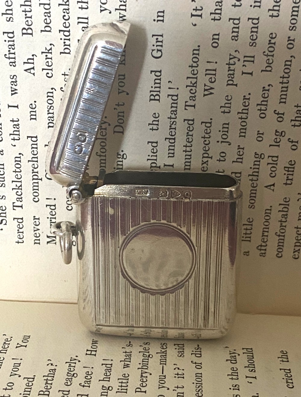 Antique Chester Silver Vesta Case 1899 View III