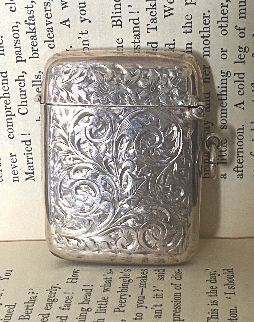 Antique Chester Silver Vesta Case 1900 View II