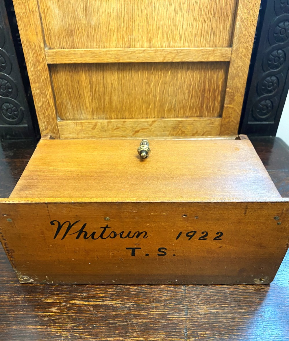 Edwardian Oak Church Hymn Board With Boxed Numbers View V
