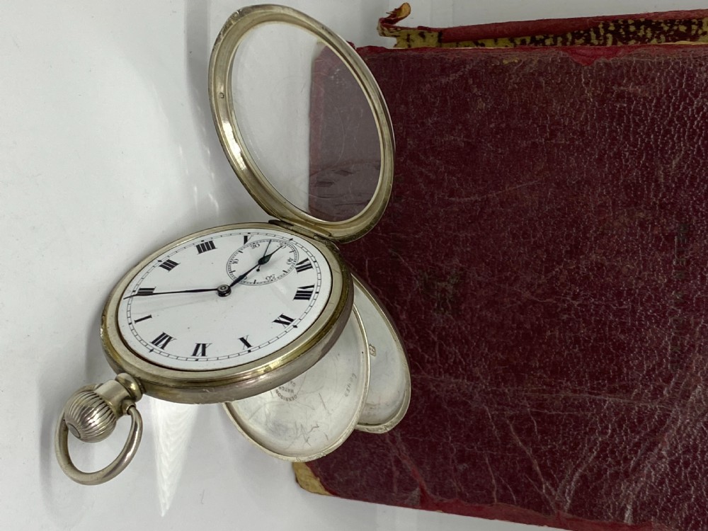 Antique Silver Open Face Pocket Watch View V