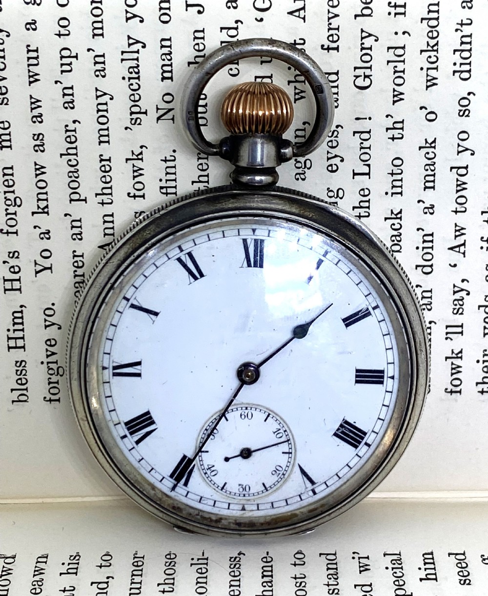 Silver Equity Open Face Pocket Watch