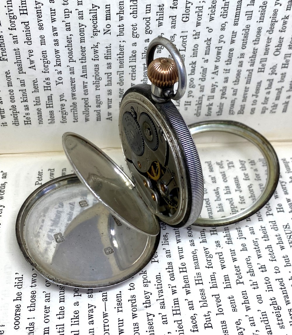 Silver Equity Open Face Pocket Watch View III