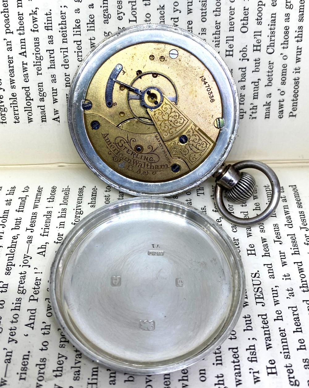 Waltham Silver Open Face Pocket Watch View IV