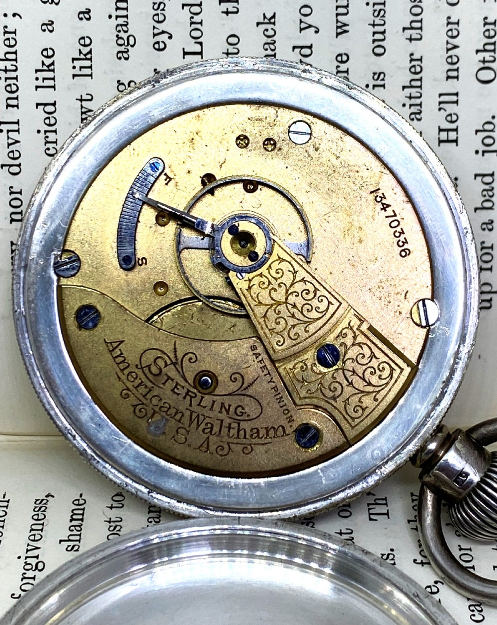 Waltham Silver Open Face Pocket Watch View V