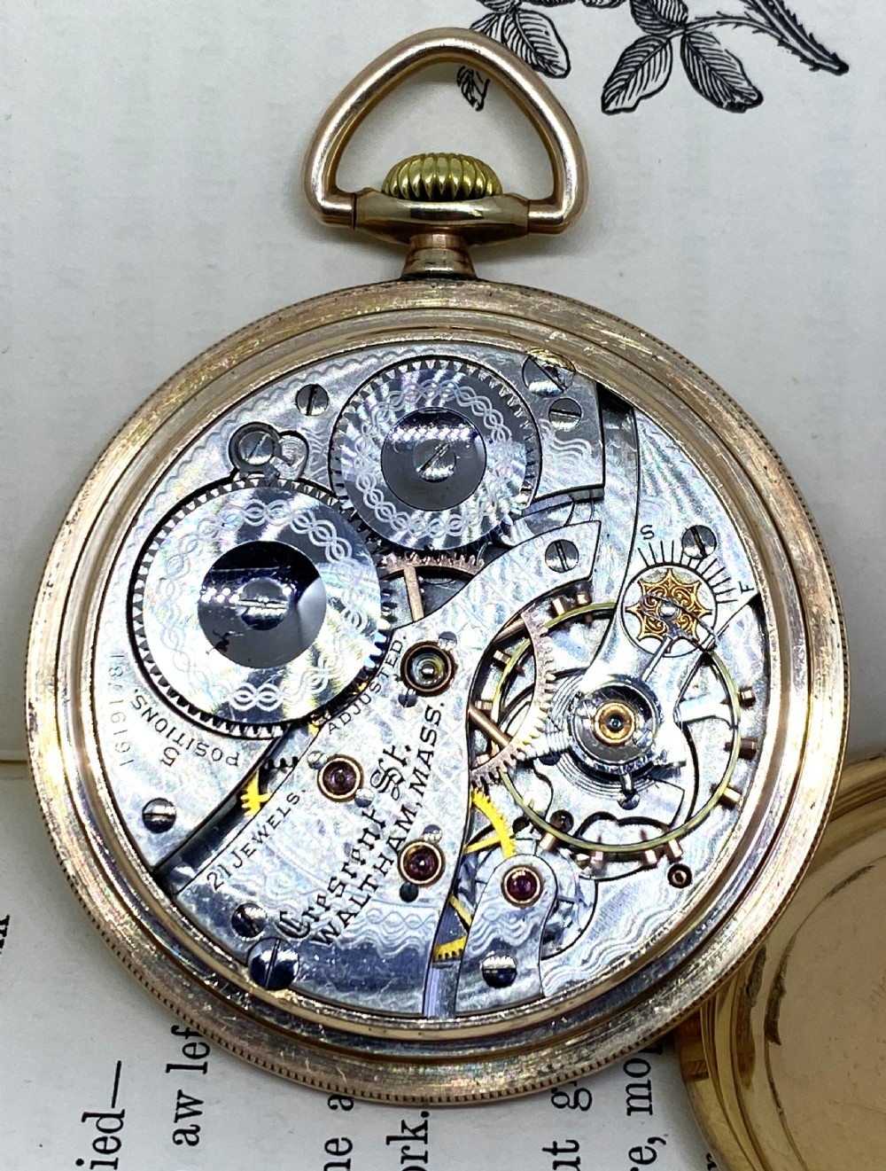 Waltham Crescent St Railroad Pocket Watch View IV